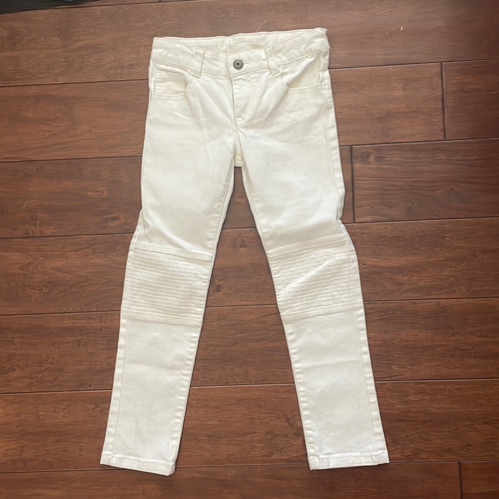 Crazy 8 White Moto Jeans Size 6